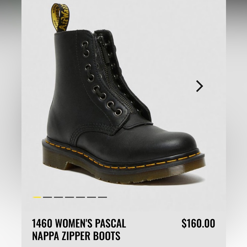 Dr Martins Front Zip Boots, GLOSSY SZ 8